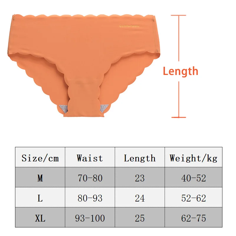 

Women's Plus Size Ice Silk One-piece Briefs Langerie Panties Non Marking Seamless Underwear Crotch Low Waist Free Cut