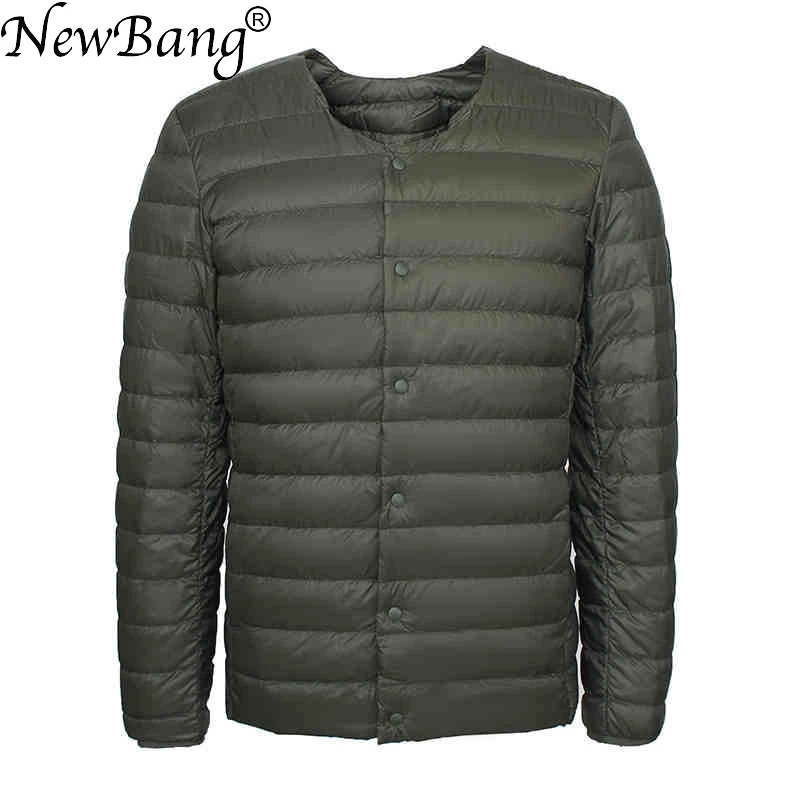 

NewBang Matt Fabric Ultra Light Down Jacket Men Men's Down Jacket Slim Windproof Portable O-Neck Lightweight Coat Warm Liner