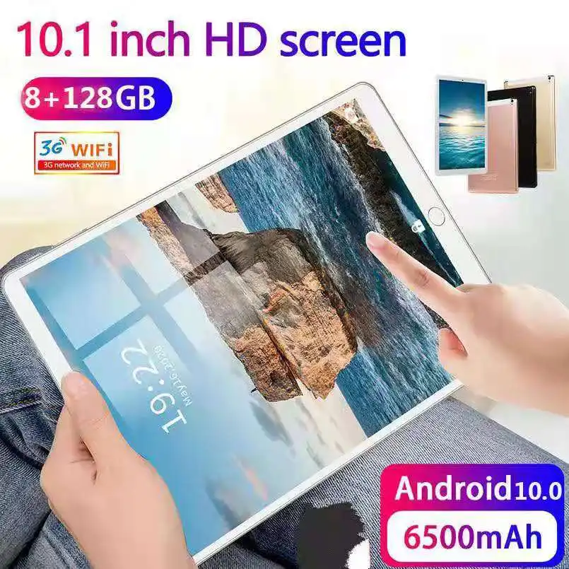 

10.1 Inch tablets MediaTek 10 Core IPS 8GB RAM 128GB ROM Cellular 2 SIM Phone Tablet PC 4G WCDMA 3G GSM GPS WIFI Android 10.0 PC