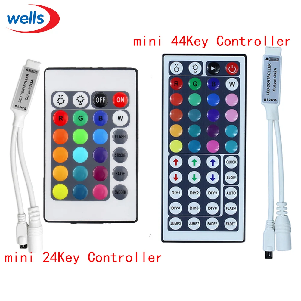 1 шт. Новый 12В 6А мини 24Key 44Key ИК пульт дистанционного управления RGB светодиодный