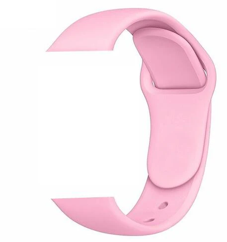 light pink Новейшая модель; силиконовый ремешок для наручных часов iWatch, 4 40 мм 44 Резиновые Спортивные петли для наручных часов Apple Watch серии 1/2/3, 42 мм, 38 мм, версия linkseries 5 - Цвет ремешка: light pink