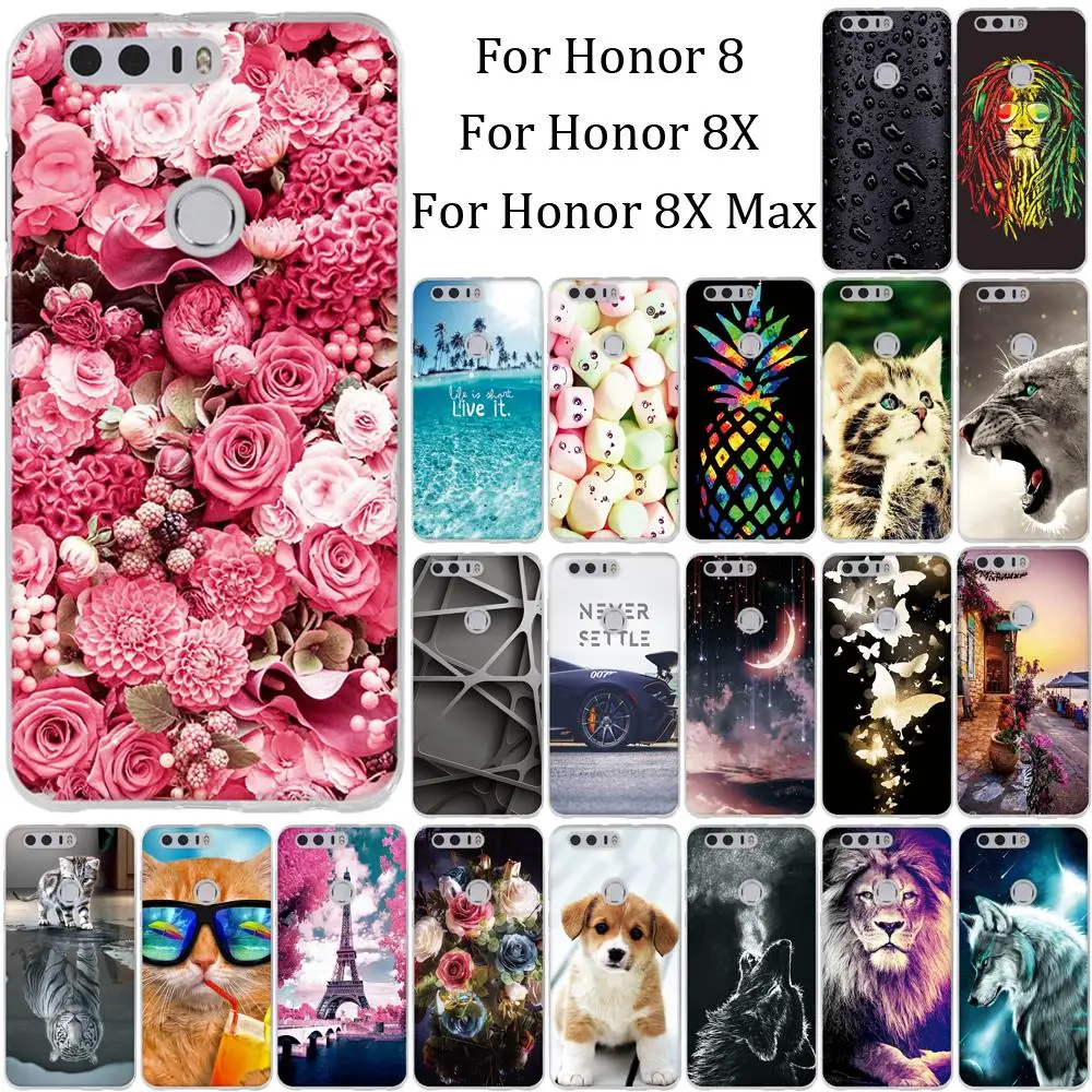 Чехол для huawei Honor 8, чехол для huawei Honor 8X Max, силиконовый чехол для huawei Honor 8, чехол, мягкий ТПУ чехол 3D