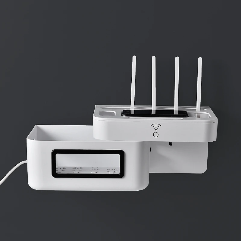 Маршрутизатор Wi-Fi для хранения ящик настенный Монтажная стойка для досок ТВ стойка данных защиты расположение провода Пластик рамки с выдвижными ящиками Тип
