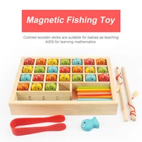 treeyear wooden magnetic fishing math game montessori toys learning activities fine motor skills color sorting number counting