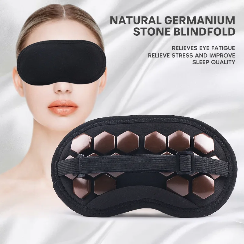 

Germanium Stone Sleeping Mask Traveling Eye Mask Health Care Sleeping Eye Cover Relax Shading Eye Mask for Sleep Unisex