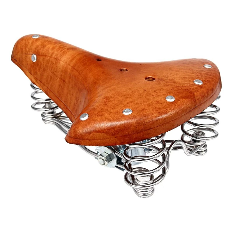 Седло для горного велосипеда ретро кожаная Подушка мягкое и удобное винтажное
