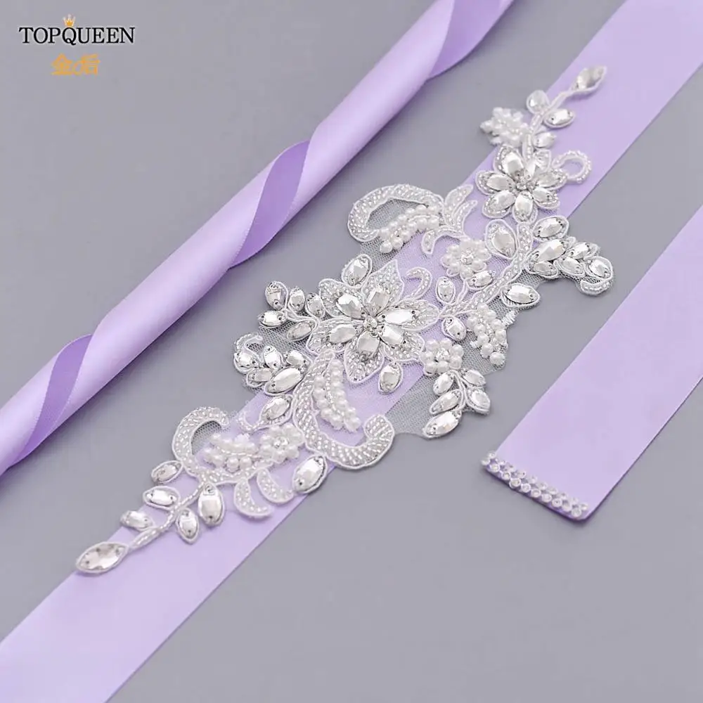TOPQUEEN S74 Необычные ремни для женского платья украшенные бисером стразы аппликация