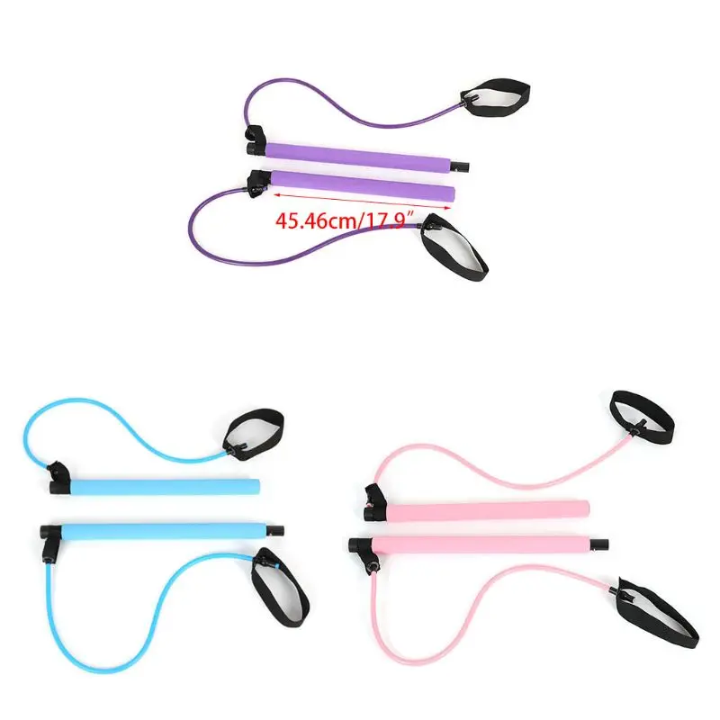 

Portable Pilates Bar Kit with Resistance Band Home Fitness Equipment Workout