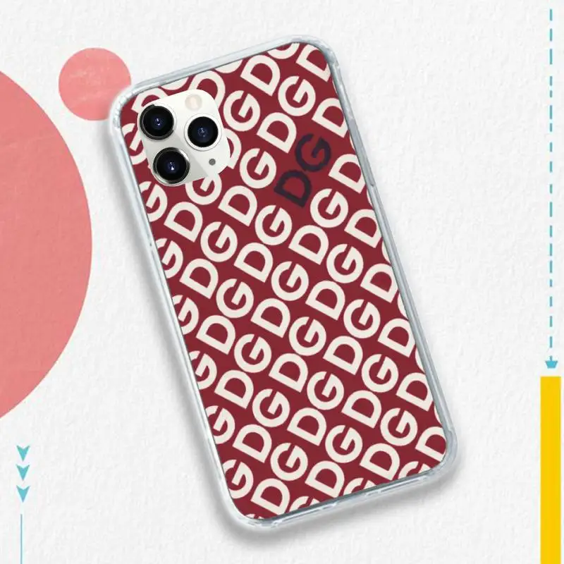 

DG European American fashion brands Phone Case for iPhone 11 12 pro XS MAX 8 7 6 6S Plus X 5S SE 2020 XR