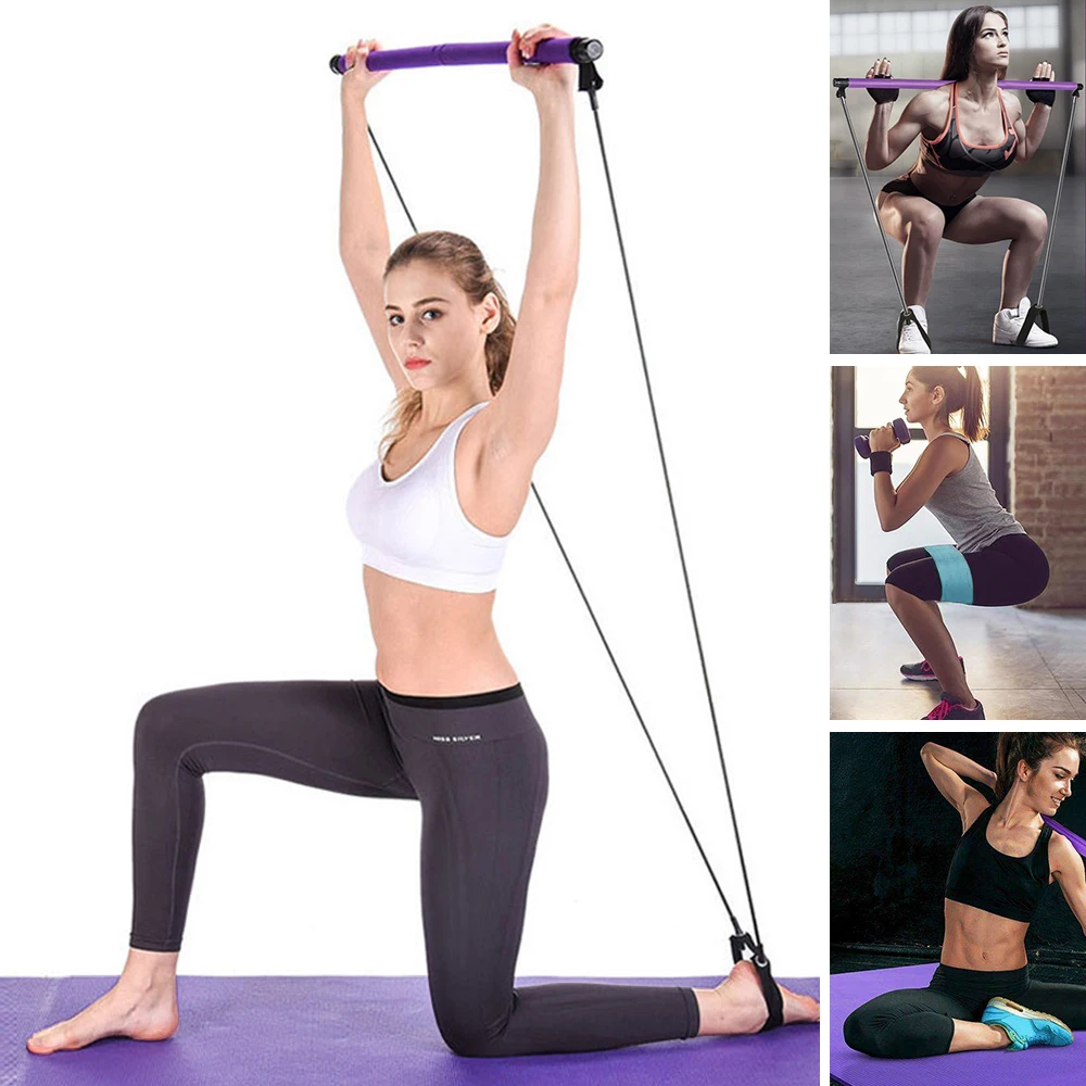 4 трубки латексная ножная эластичная Тяговая веревка расширитель мышц фитнес