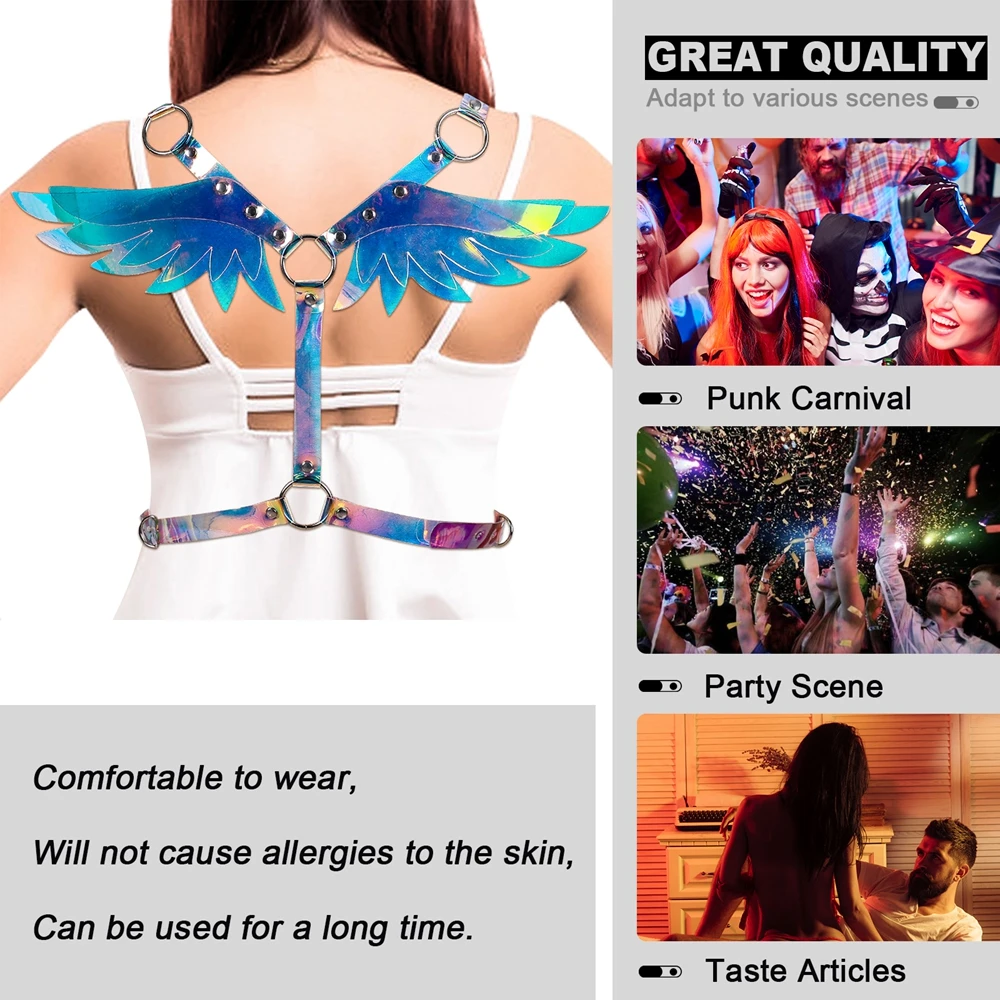 

Goth Sexy Top Body Bondage Gothic Metal Girl Leather Adjust Cage Chest Bra Punk Cosplay Dance Rave Wear Harness Fashion Lingerie