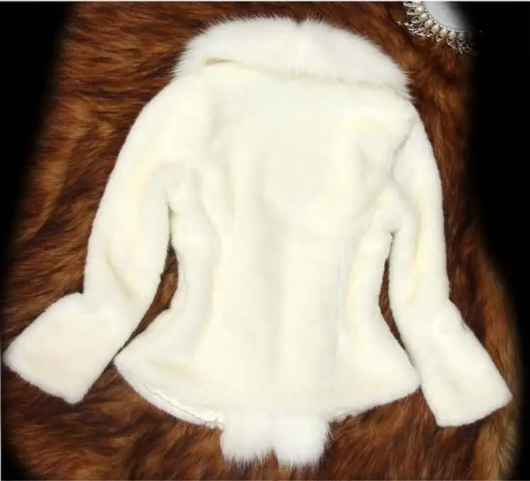 Женские меховые пальто новинка белое черное меховое женское средней длины