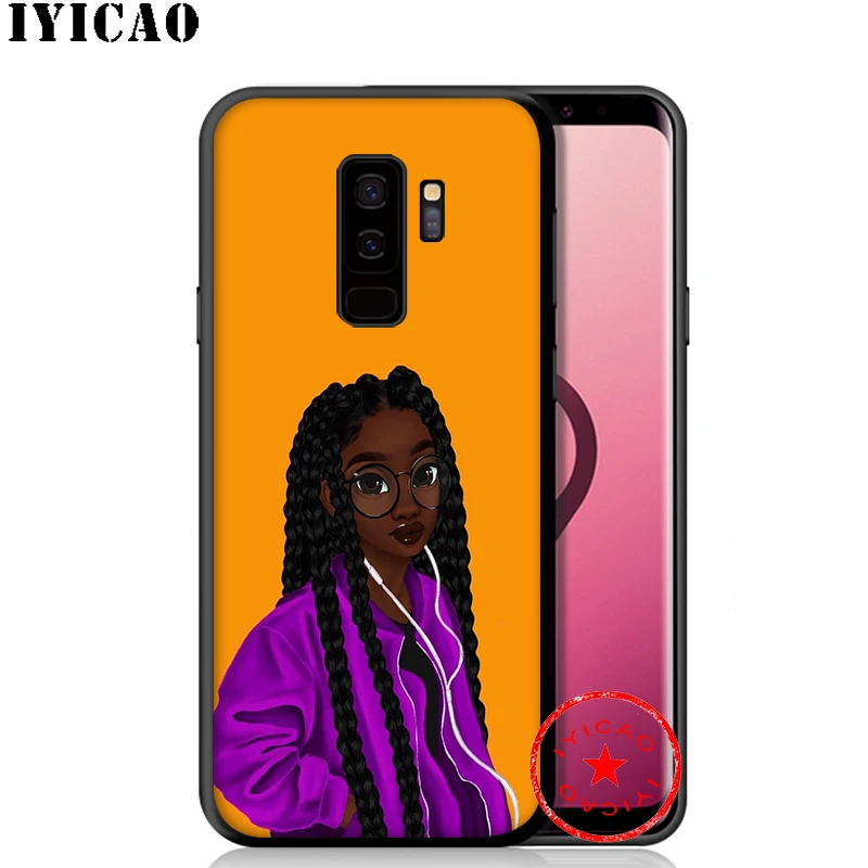 IYICAO черная девочка волшебный меланин мягкий чехол для samsung Galaxy S10e S10 S9 S8 Plus S6 S7 Edge