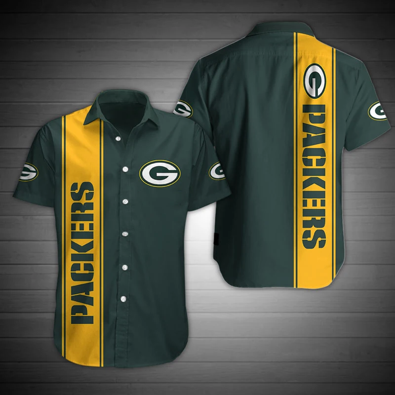 

2021 Green Bay Stitching design Packers hawaiian shirts men's csual clothing
