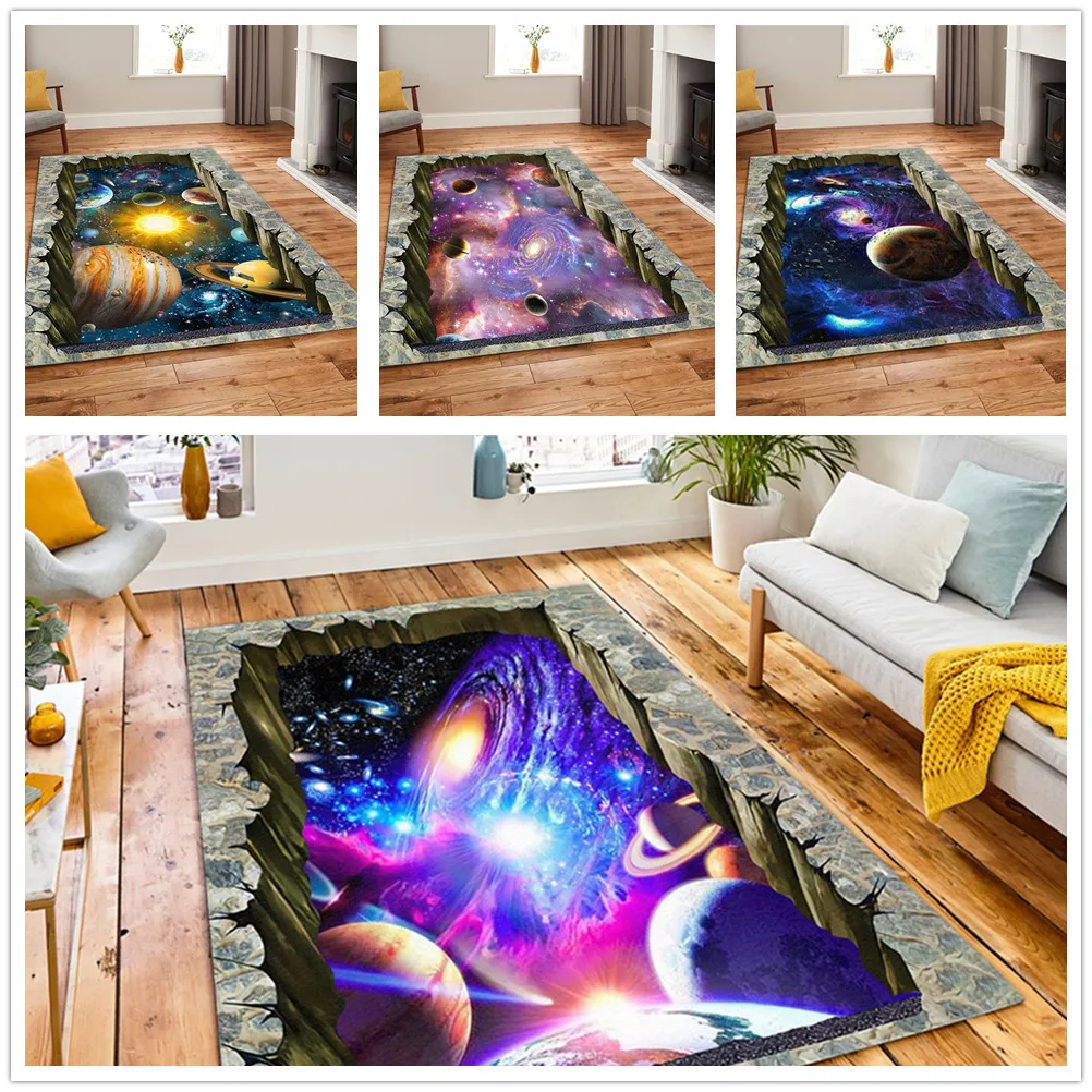 

3D ковры «Вселенная», ковер с принтом звездного неба для гостиной, спальни, космоса, планеты, детские коврики для игровой комнаты, коврики для...