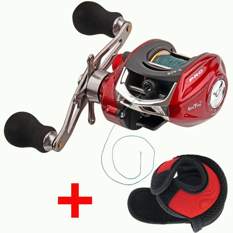 Have Line With Bag JITAI Baitcasting Fishing Катушка Оборудовано с PE 4 Пряди линия 8 кг Сила торможения 14+ 1BBs Качество Ultra Light Wheels Карп приманки рыбалка - Цвет: Have Line With Bag