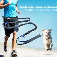 new reflective retractable running bufferjogging elastic hand traction large medium and small pet dog training rope