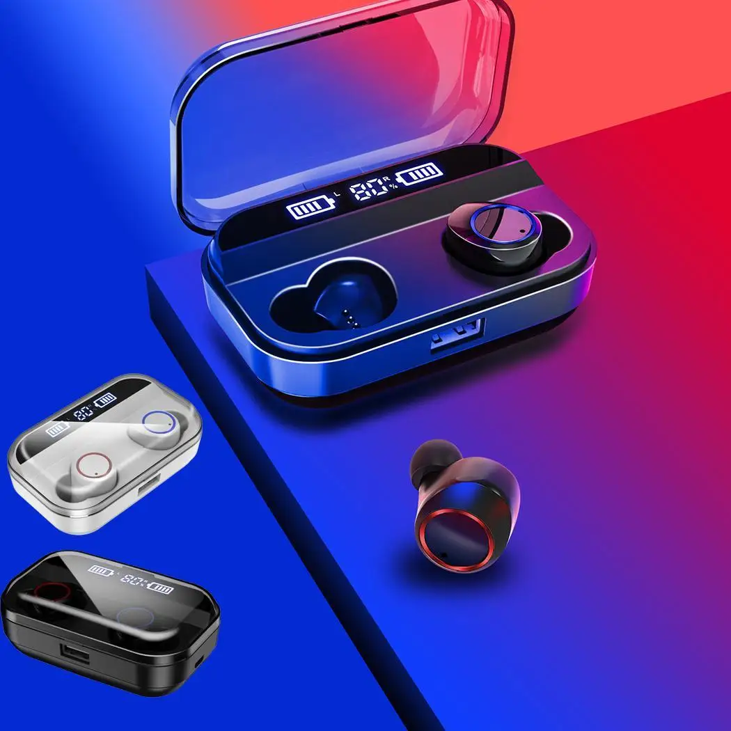 Беспроводные наушники вкладыши Bluetooth 5 0 гарнитура TWS водонепроницаемые