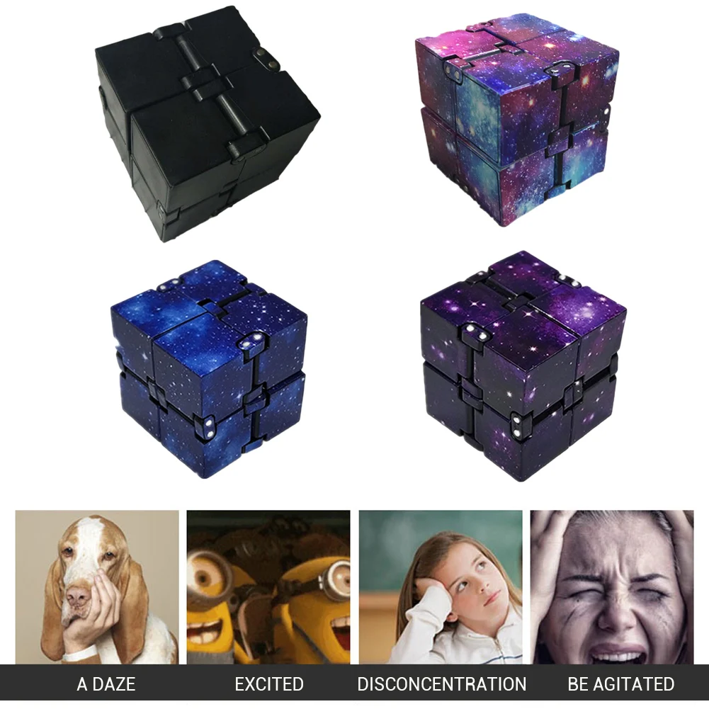 

1pcs Galaxy Mini ABS Infinity Cube for Stress Relief Colorful 3D Puzzle Toys For Children Adults Professional Speed Cube
