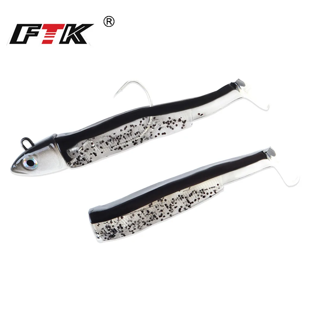 ФТК черный minnow jig head рыболовная приманка мягкие приманки Щука 5g/12g/ 2 5g бас Рыбалка