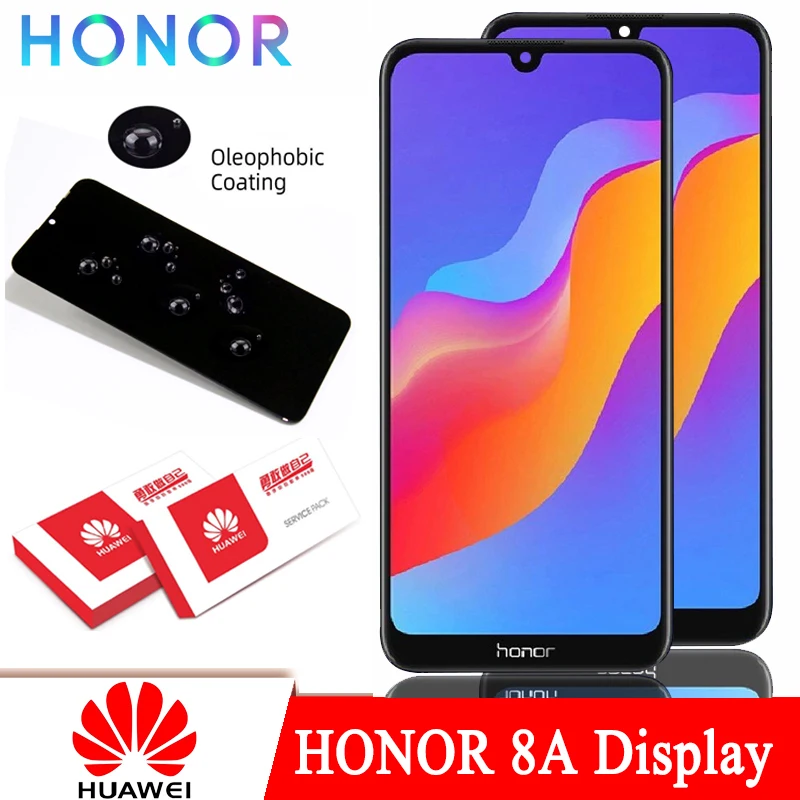ЖК-дисплей 100% ''с рамкой для Huawei Honor 8A Pro оригинальный дисплей с тачскрином и