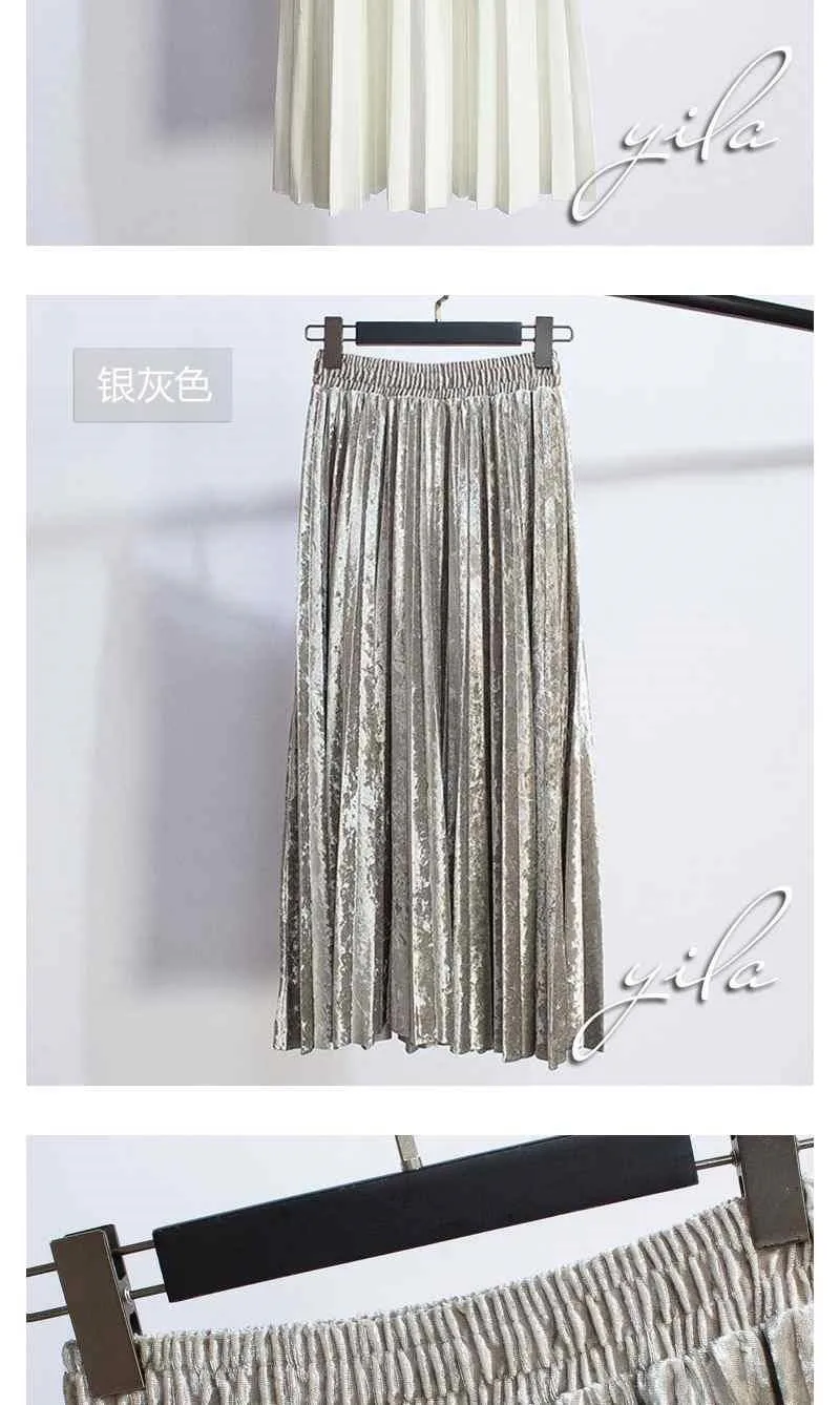 Белая длинная Плиссированная юбка, осень, новинка, Женская бархатная юбка макси, зимняя, высокая талия, элегантная, тюль, длинная, плиссированная, вечерние, юбка, Mujer Saias