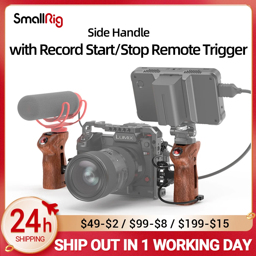 Боковая ручка SmallRig с резьбой и записью пуска/остановки дистанционный триггер для