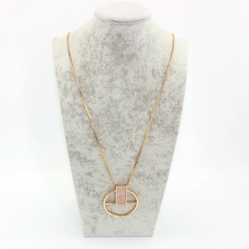 Прямоугольная женская подвеска из натурального синего камня | Украшения и