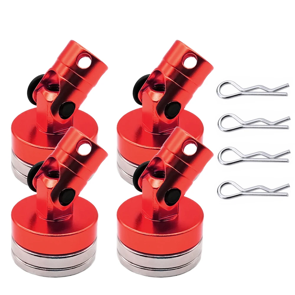 

4pcs RC Car Body Posts Magnet Invisible Fixed Mount with Clip for 1/10 Axial SCX10 Traxxas TRX4 D90 D110 HSP Drift Sakura Redcat