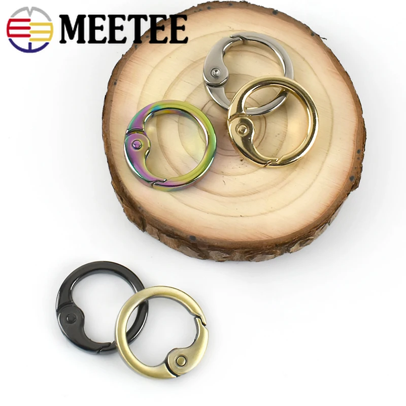 Meetee 5/10Pcs 20mm Metal O Rings Open Spring Buckles Bag Strap Connector Decorative Clasps DIY Bags Hardware Accessories | Дом и сад