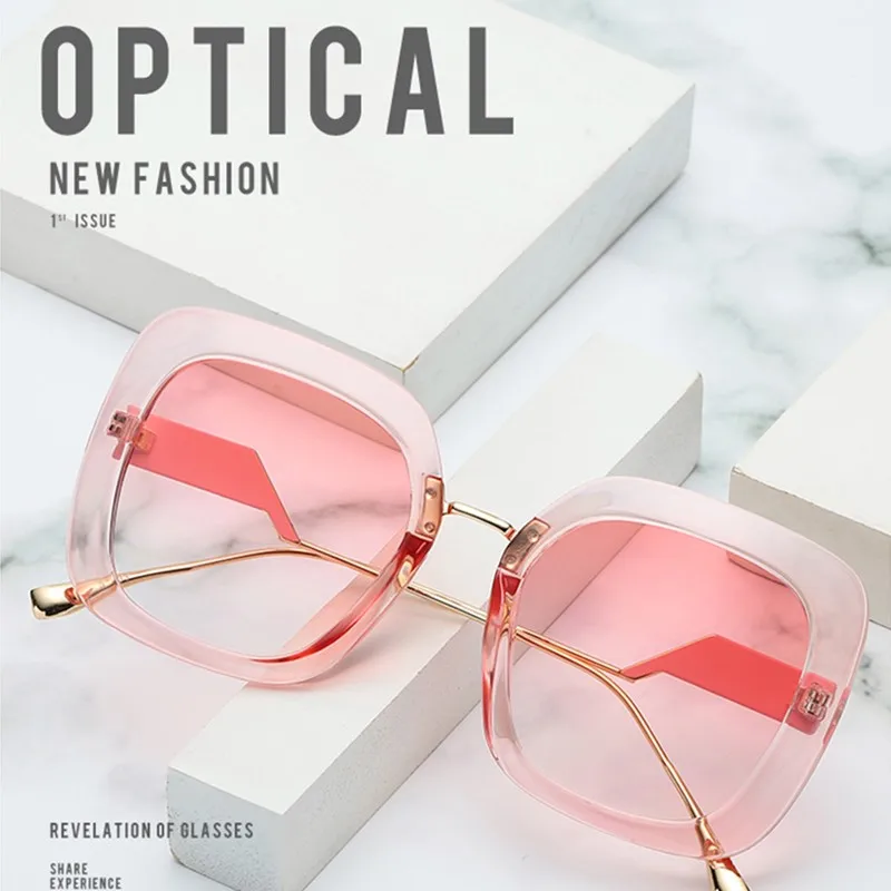 Яркие Квадратные Солнцезащитные очки для женщин модные сны большие