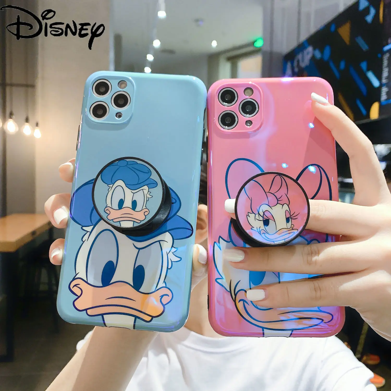 

Disney «Дональд Дак» Blu-Ray мультфильм Симпатичные Парные вещи для влюбленных мобильный телефон чехол с подставкой для iPhone12mini /12» бетонный завод...