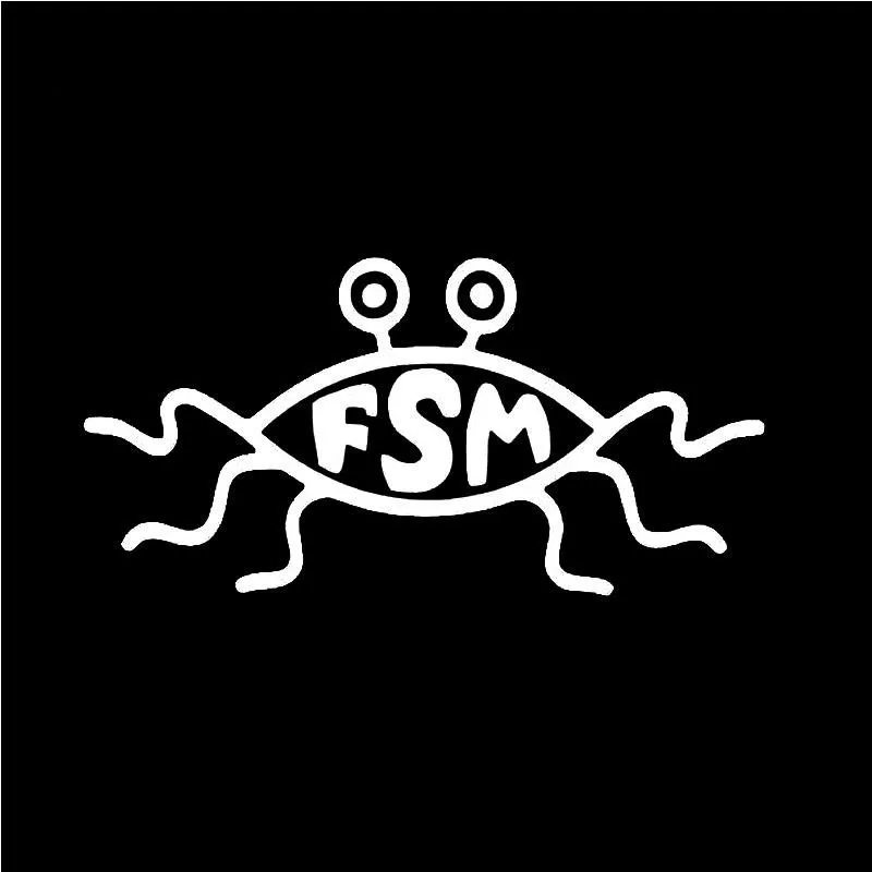 

Hot Sell Personality Flying Spaghetti Monster FSM Car Stickers Decals Accessories Auto Decorative Stickers PVC 16cm X 8cm