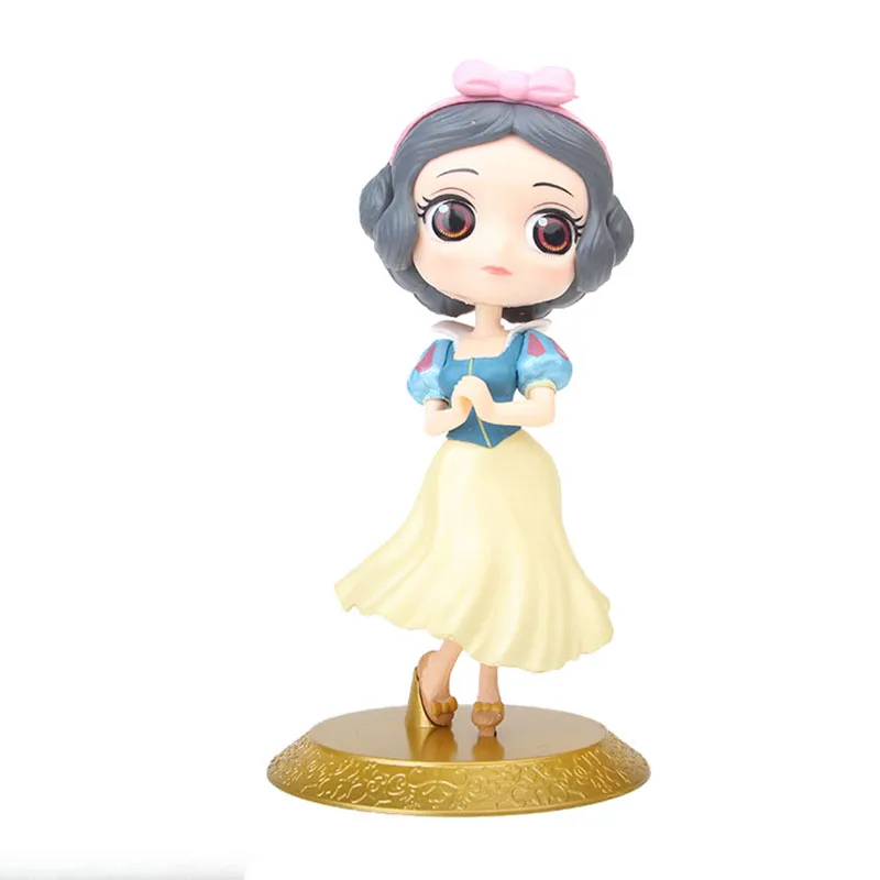 Принцесса Дисней Q версия персонажи Белл Жасмин Принцесса ПВХ фигурка куклы KidsToys для детей подарок на день рождения A94