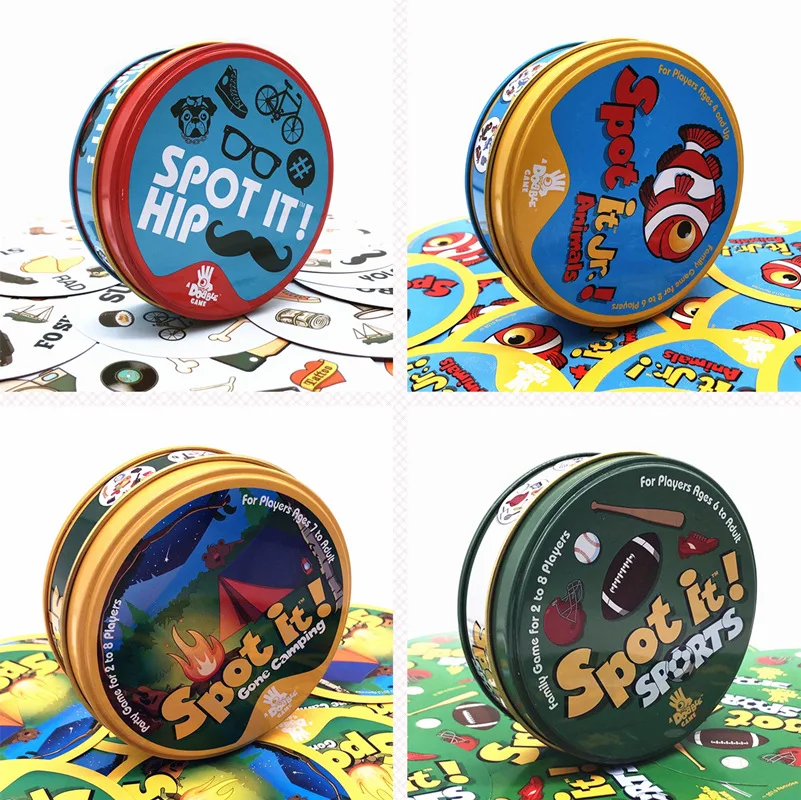 55 шт./компл. и пятно Dobble игры карточные игрушки детский спортивный Животные Gone