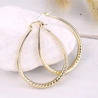 verzilverd oorbellen fashion verzilverd sieraden mooie grote cirkel oorringen kwaliteit solid u vorm earrins bijoux