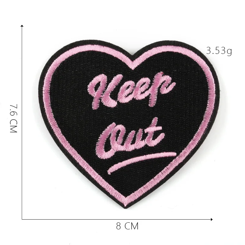 VIPOINT вышивка любовь сердце жесты персик Скорпион патч мультфильм черные заплатки