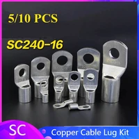 101pcs sc35 10 sc95 12 sc120 12 copper cable lug kit bolt hole tinned cable lugs battery terminals copper nose wire connector