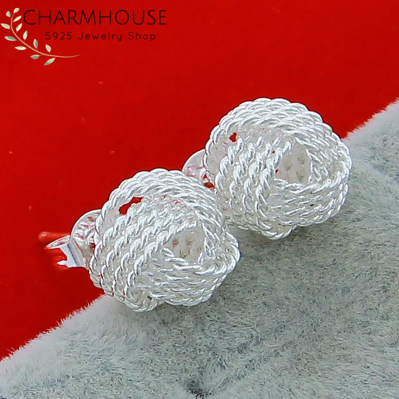 Серьги-клипс серебро 925 ювелирные изделия 10 мм шарики серьги для женщин модные