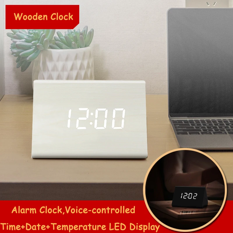 Светодиодные настольные часы с голосовым управлением светодиодные электронные