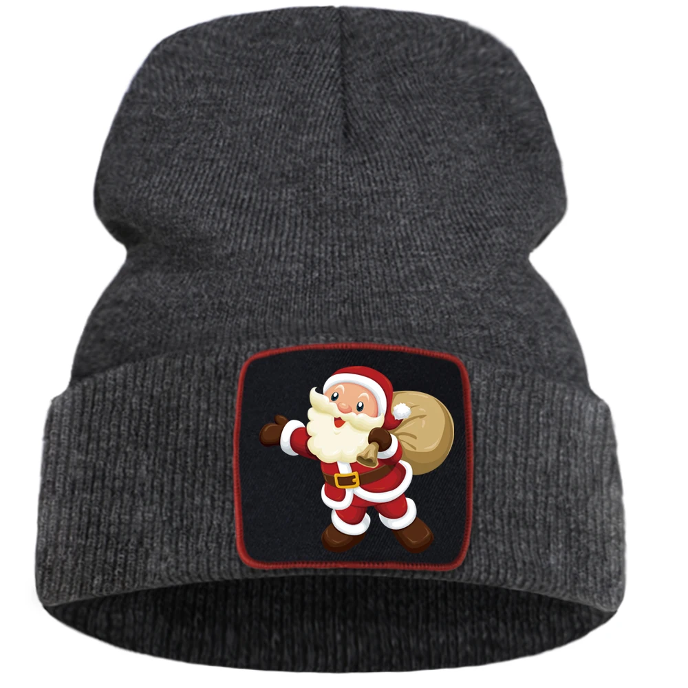 Санта приветствует вас Рождество тема печати унисекс Кепка мультфильм теплая