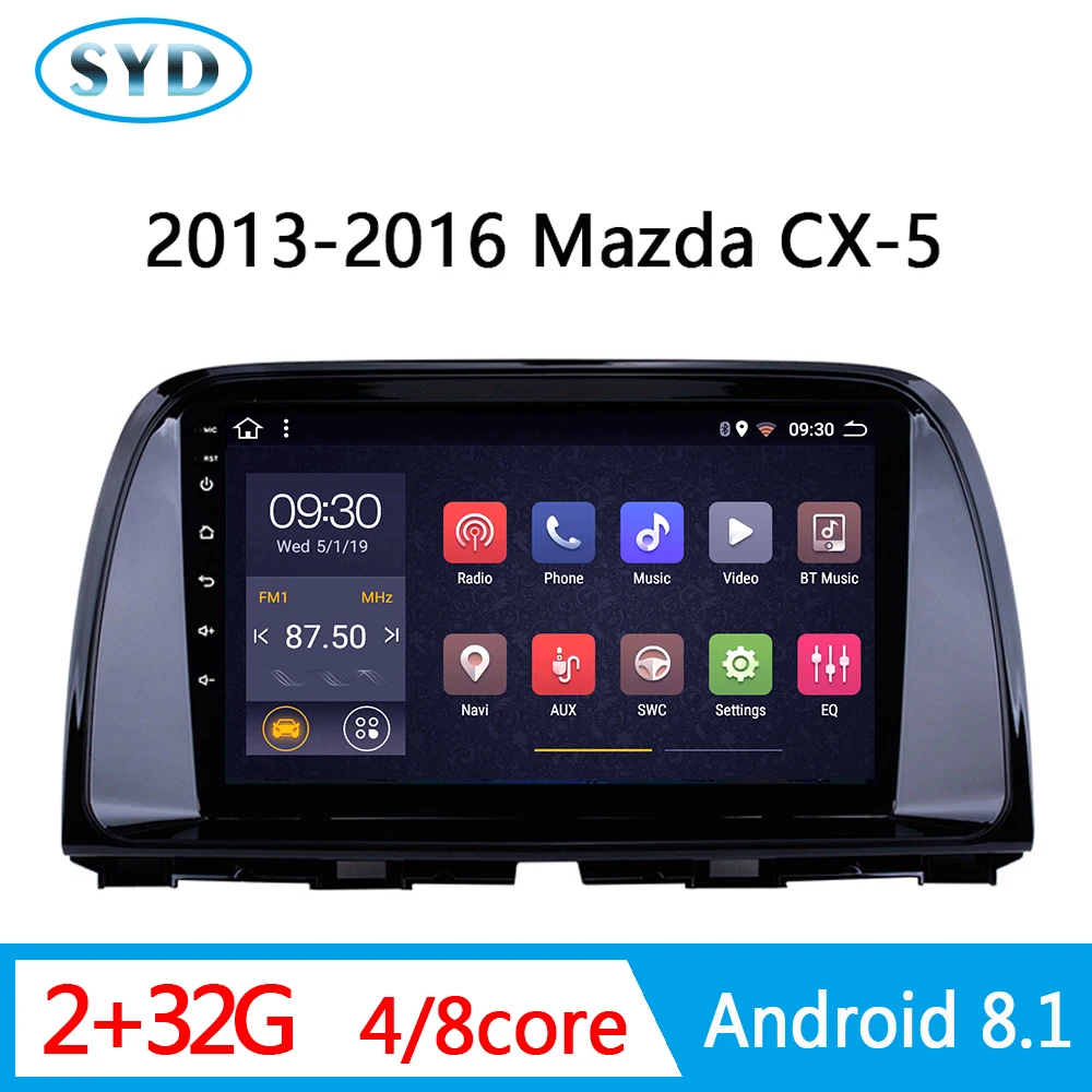 Автомагнитола для Mazda CX5 мультимедийный проигрыватель с DVD-плеером Android 8 1 Wi-Fi DSP RDS