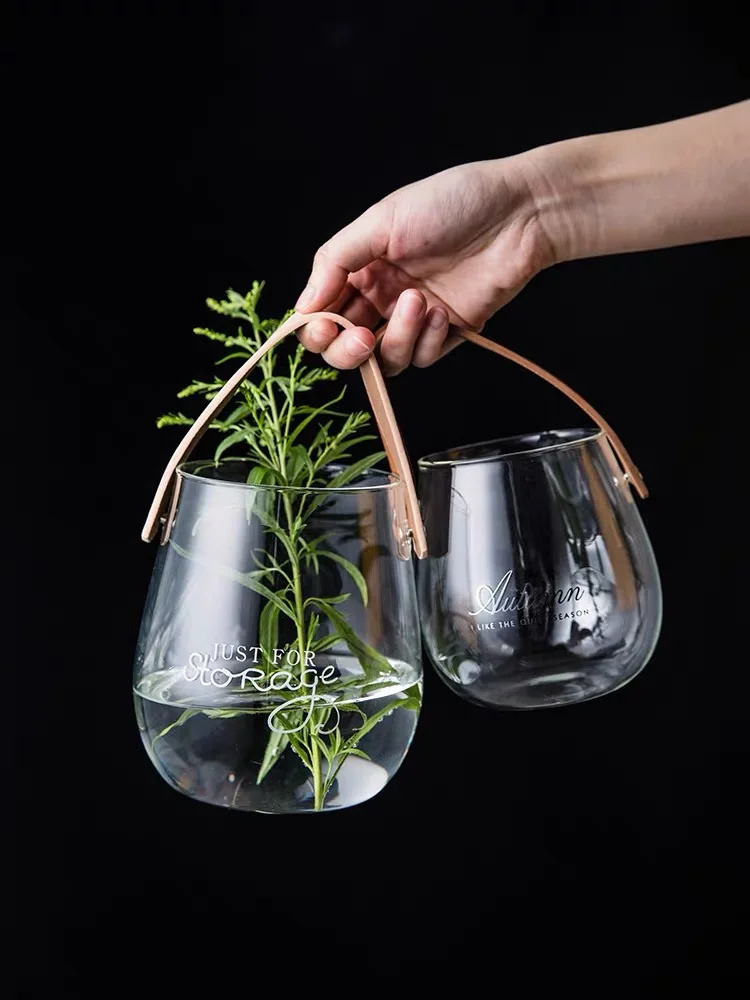 Портативная стеклянная ваза креативная банка для хранения украшение гостиной