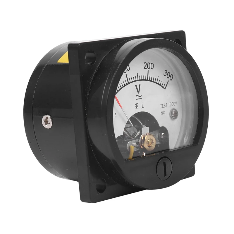 2X AC 0-300V Round Analog Dial Panel Meter Voltmeter Gauge Black | Инструменты
