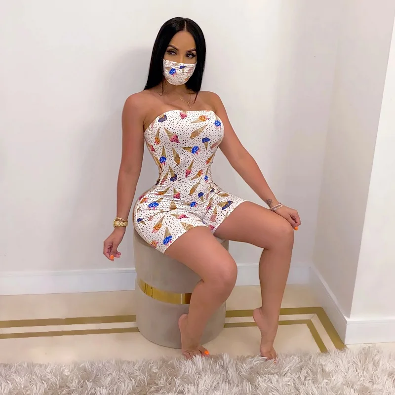 

Women Off Shoulder Strapless Sexy Playsuit Lady Girls Sleeveless Bodycon Jumpsuit Backless Summer Party Playsuits Clothing