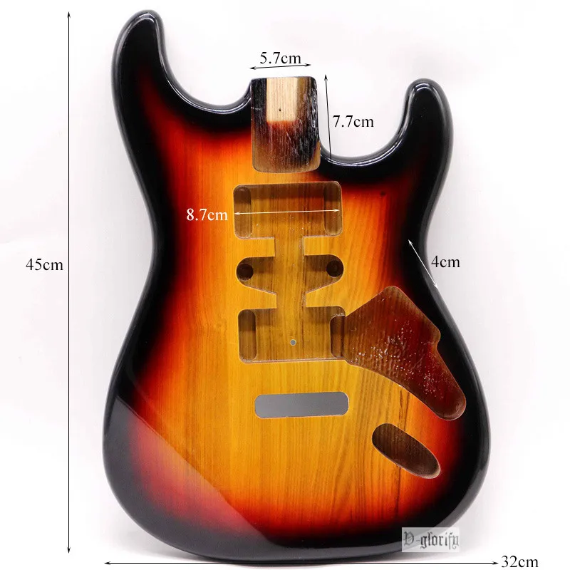 Sunburst Цвет ST электрогитара корпус гитара из ясеня аксессуары корпус гитары корпус хорошее качество