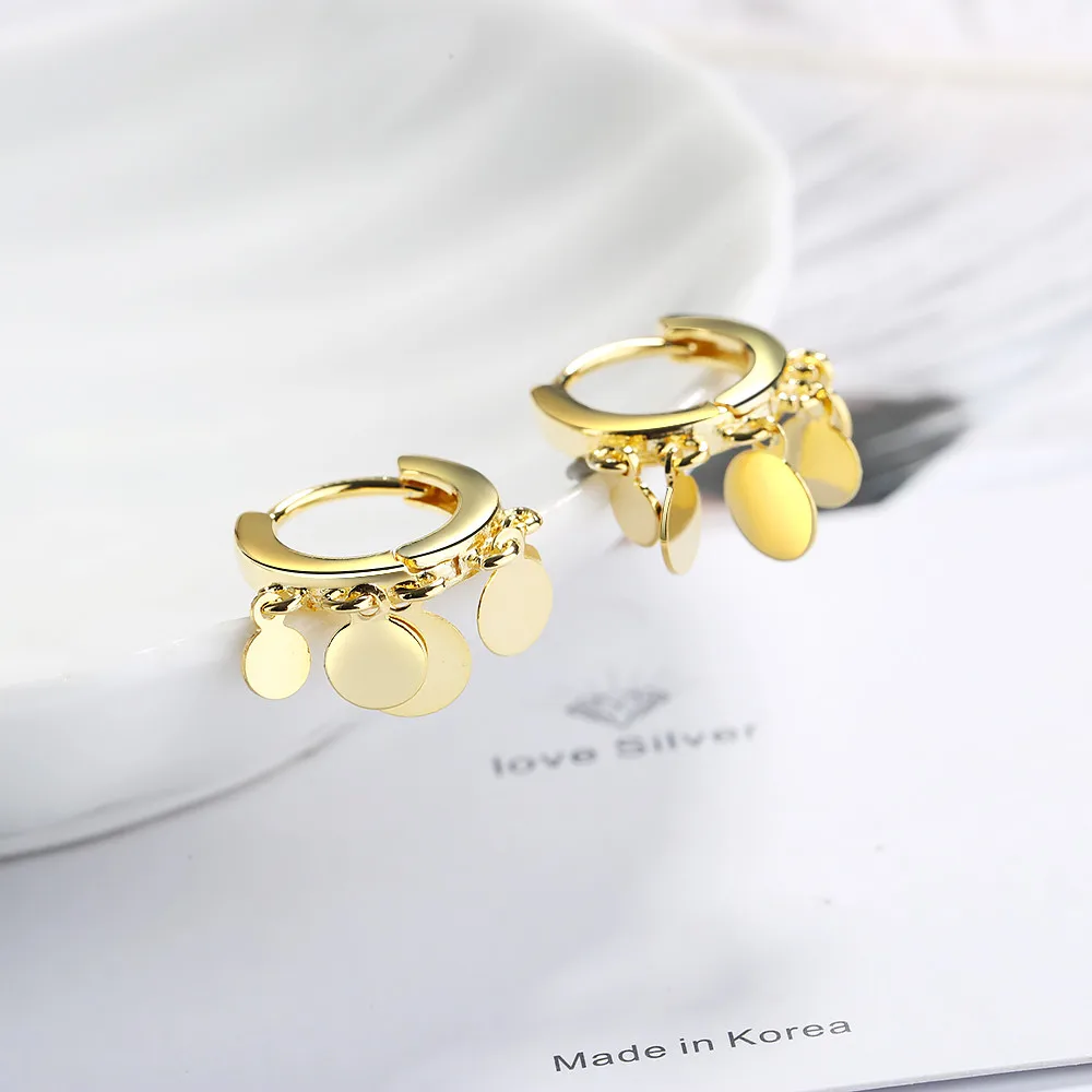 Серьги-кольца женские из серебра 925 пробы ювелирные украшения для ушей с