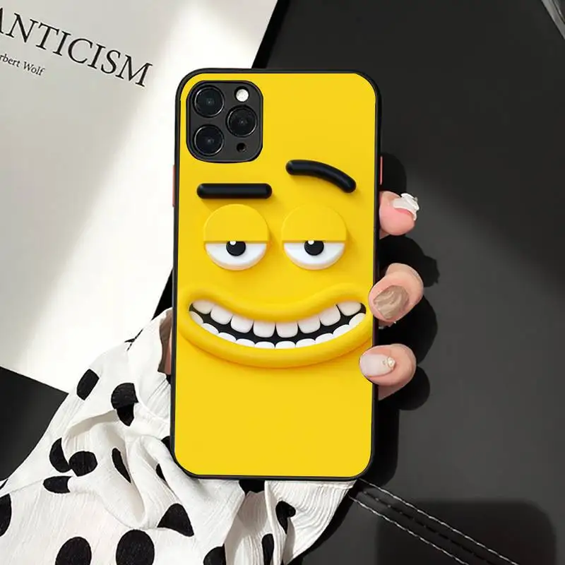

3D funny face Phone Case For iPhone 8 7 6 6S Plus 5 5S SE 2020 12pro max XR X XS MAX 11 Fundas Coque Bumper