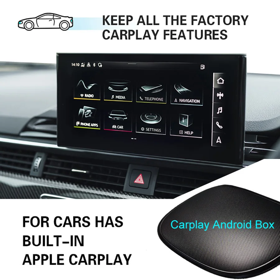 Для LINCOIN Aviator 2020 2021 беспроводной CarPlay Ai Box Youtube Netfix Android 9 4 + 64 ГБ Plug and Play GPS навигатор