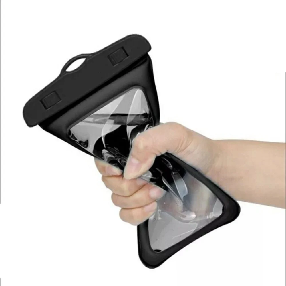 

1pc Waterproof Armband Phone Pouch Compass Mobile Phone Bag Dry Bag Suitable for Phones up to 6 Inches (Black)